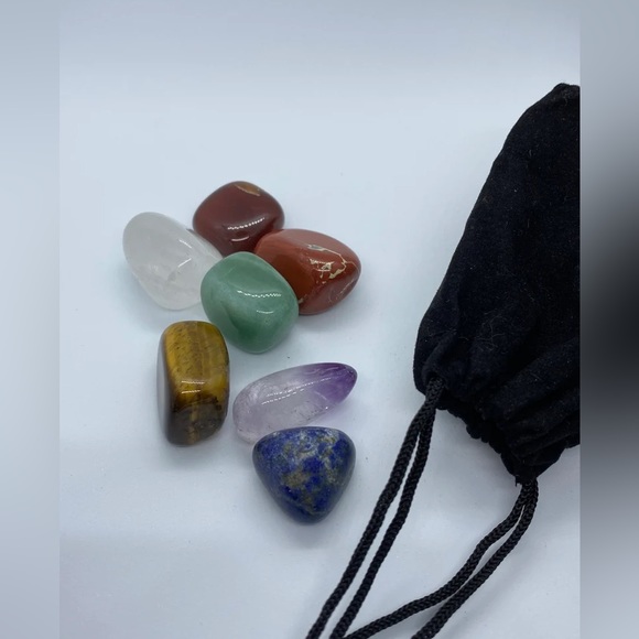 Other - Chakra Stone Set, 7 piece Chakra Set, Heart Crystal